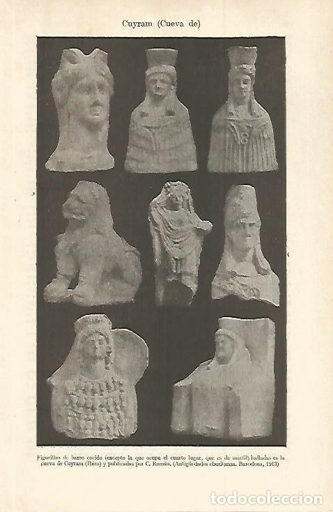 Postais: LAMINA ESPASA 29887: Figurillas de la Cueva de Cuyram Ibiza - Varios
