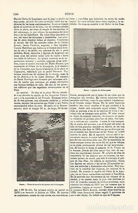 Postkarten: LAMINA ESPASA 29893: Igleisa de Collcampata en Cuzco Peru - Varios