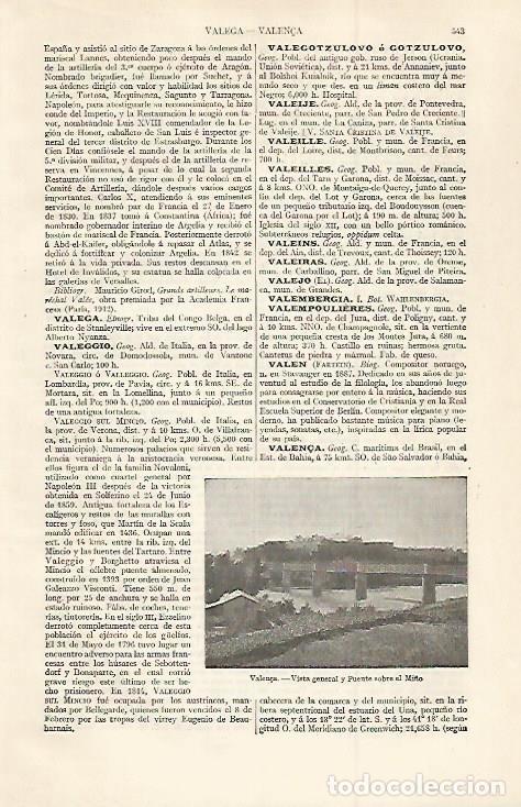 Postales: LAMINA ESPASA 30003: Puente sobre el Mi&ntilde;o en Valen&ccedil;a Brasil - Varios