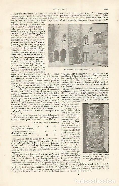 Postkarten: LAMINA ESPASA 30123: Plaza de Vallfogona de Riucorp Girona - Varios