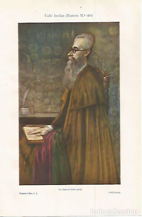 Postkarten: LAMINA ESPASA 30116: Ramon Valle Inclan por Juan de Echevarria - Varios