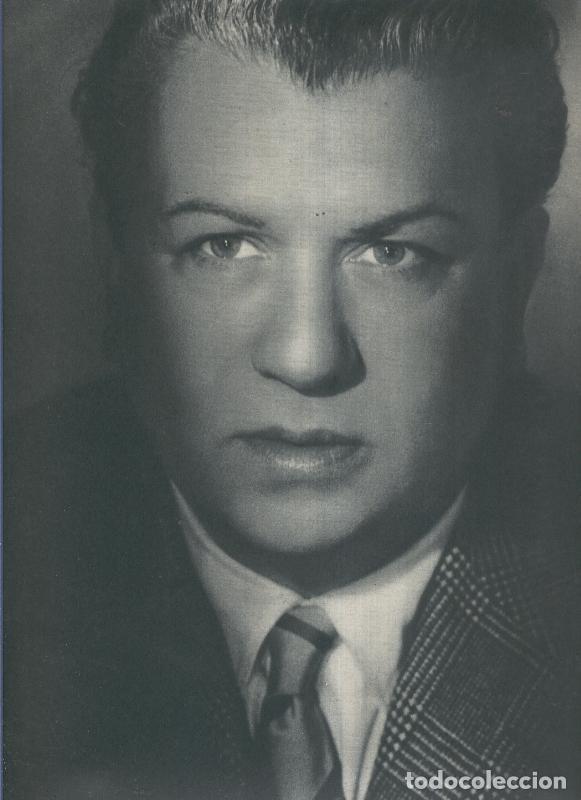 Cartes Postales: Poster Ficha de Gino Cervi (Don Camilo, alcalde Pepone) - Varios