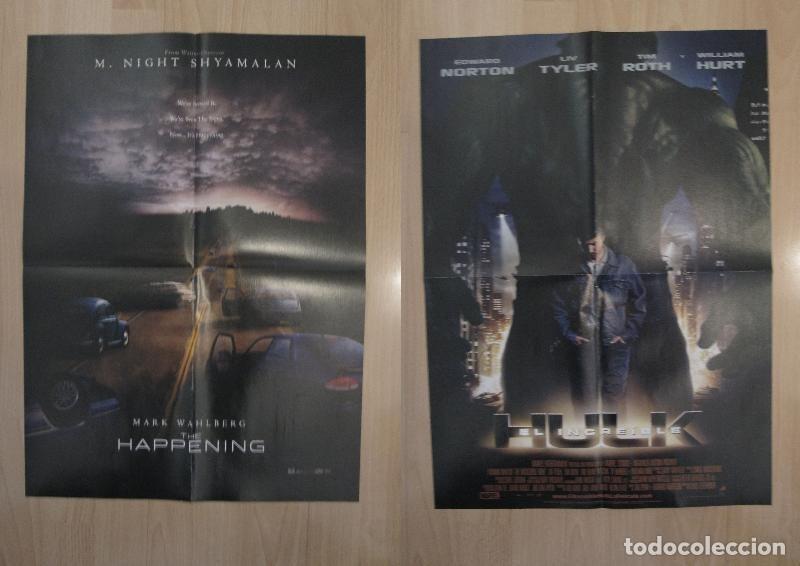 Postales: Poster doble cine: El increible Hulk y The Happening - Varios