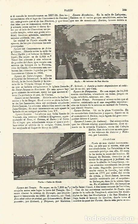 Postales: LAMINA ESPASA 23332: Bulevar de San Martin en Paris - Varios