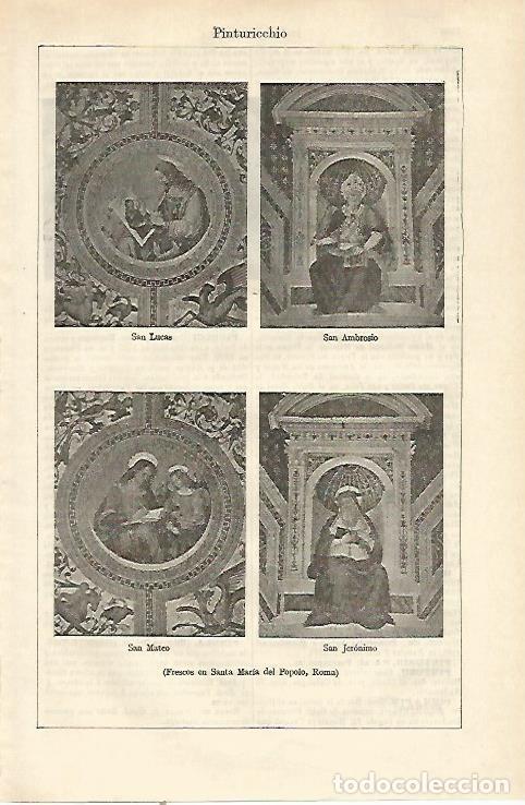 Postais: LAMINA ESPASA 23280: frescos de Santa Maria del Popolo en Roma - Varios