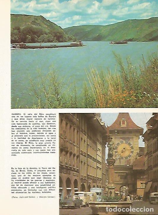 Postales: LAMINA 11047: Valle del Rhin y Torre del Reloj de Berna Suiza - Varios