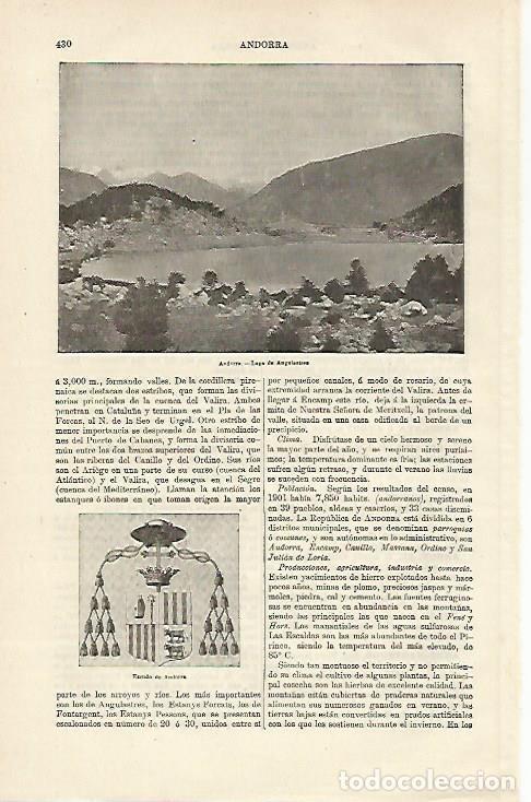 Postkarten: LAMINA ESPASA 23750: Lao de Anguiastres en Andorra - Varios