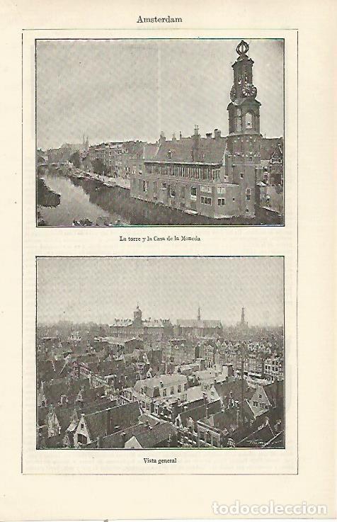 Postais: LAMINA ESPASA 23710: Vistas de Amsterdam - Varios