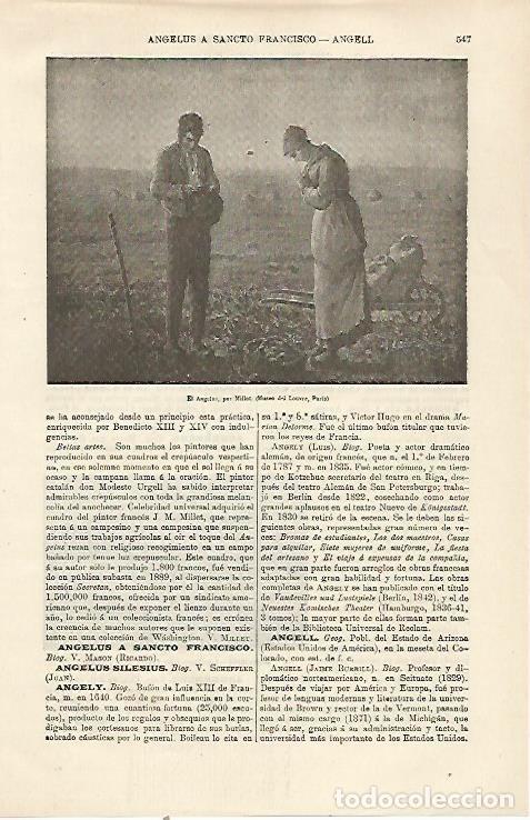 Postkarten: LAMINA ESPASA 23787: El Angelus por Millet - Varios