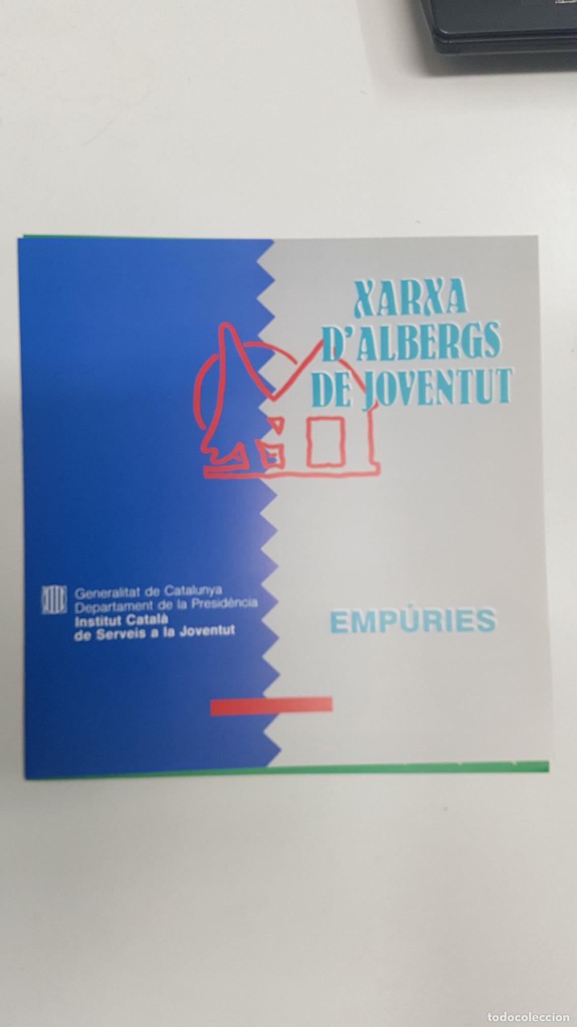 Postkarten: folleto: Xarxa de albergs de Joventut - Empuries. Generalitat de Catalunya