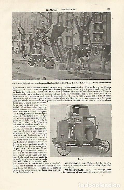 Postkarten: LAMINA ESPASA 30235: Construccion del Paseo del Prado de Madrid - Varios
