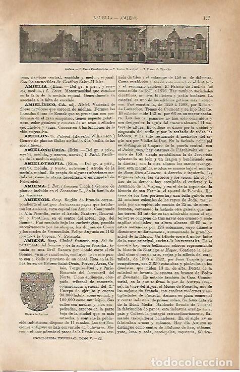 Postais: LAMINA ESPASA 23689: Vistas de Amiens - Varios