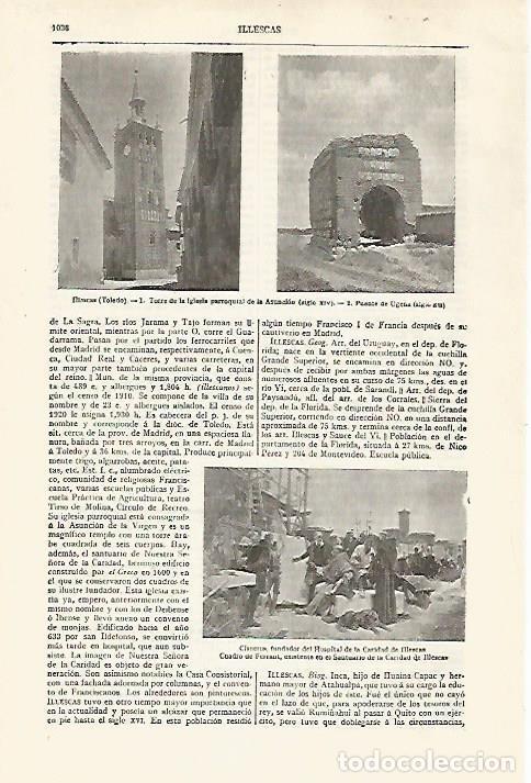 Postkarten: LAMINA ESPASA 30329: Vistas de Illescas Toledo - Varios