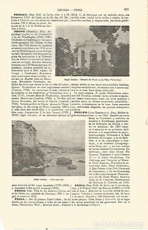 Postkarten: LAMINA ESPASA 23915: Templo de Flora en la Villa Pallavicini en Pegli - Varios