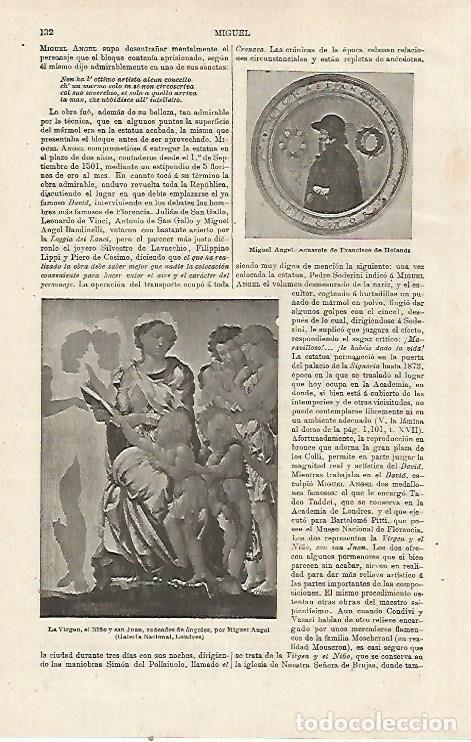 Postkarten: LAMINA ESPASA 23952: La Virgen el Ni&ntilde;o y San Juan por Miguel Angel - Varios