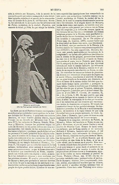 Cartoline: LAMINA ESPASA 24025: Minerva escribiendo - Varios