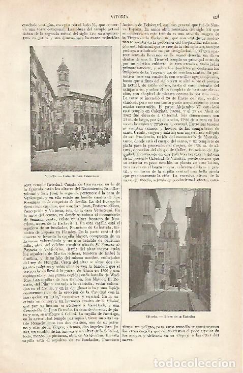 Postais: LAMINA ESPASA 30468: Calle de San Francisco en Vitoria - Varios