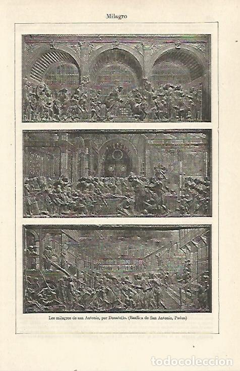 Postales: LAMINA ESPASA 23966: Los milagros de San Antonio en Padua - Varios