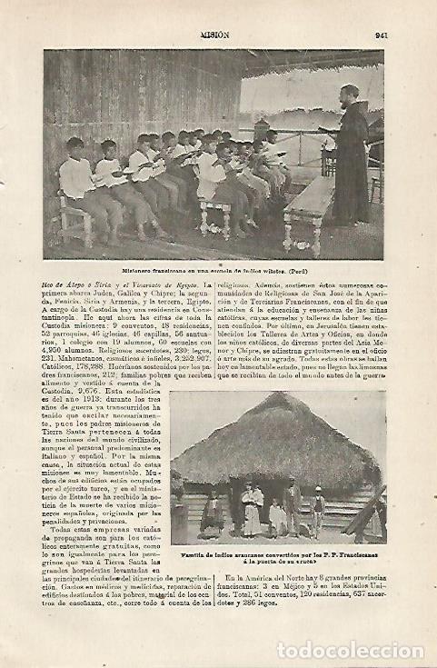 Cartoline: LAMINA ESPASA 24108: Misionero franciscano en Peru - Varios