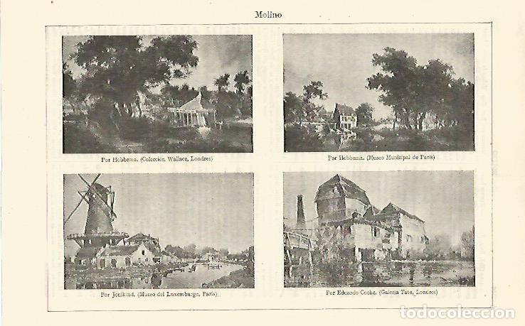 Postkarten: LAMINA ESPASA 24216: Molinos por Hobbema Jonkind y Cooke - Varios