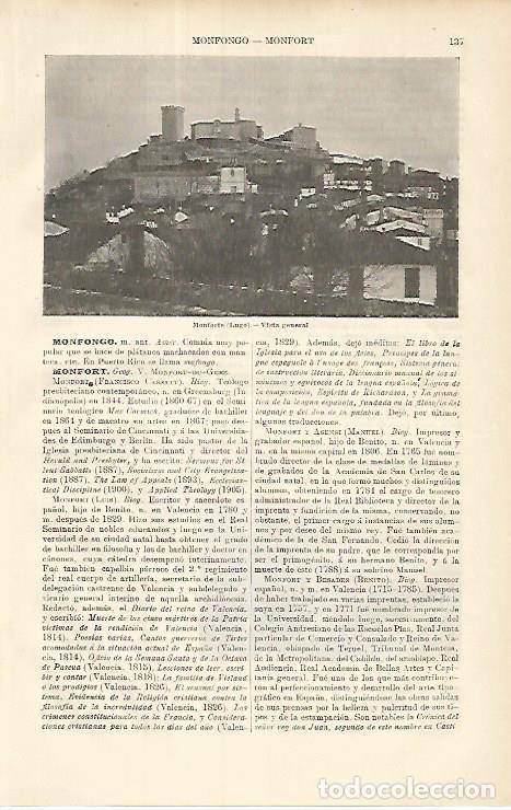 Postais: LAMINA ESPASA 8538: Vista general de Monforte Lugo - Varios