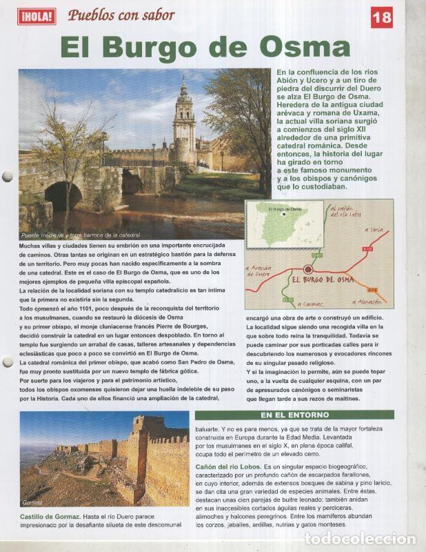 Postkarten: Guia HOLA de pueblos con sabor, ficha 18: El Burgo de Osma - Varios