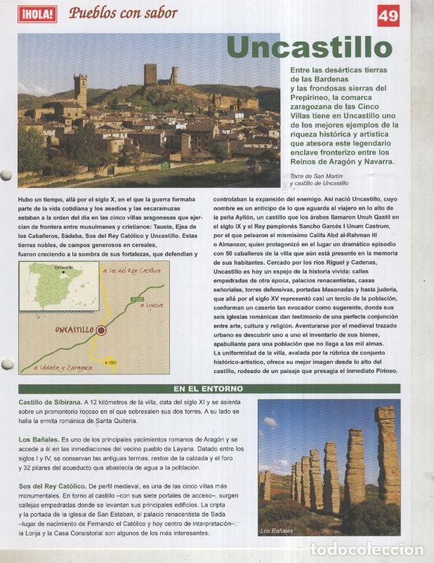 Postkarten: Guia HOLA de pueblos con sabor, ficha 49: Uncastillo - Varios