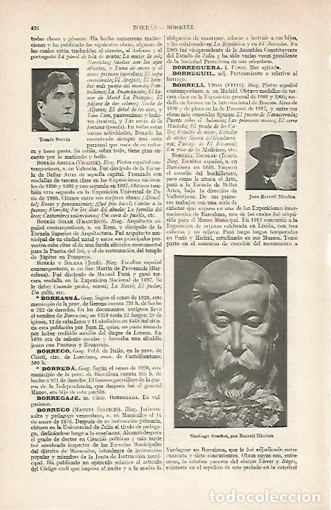 Postales: LAMINA ESPASA 24351: Santiago Rusi&ntilde;ol por Borrell Nicolau - Varios