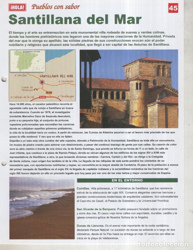 Postkarten: Guia HOLA de pueblos con sabor, ficha 45: Santillana del Mar - Varios