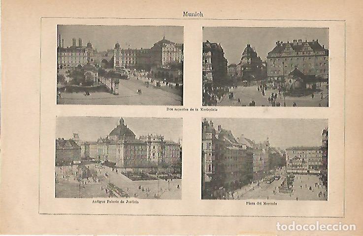Postcards: LAMINA ESPASA 24508: Vistas de Munich - Varios