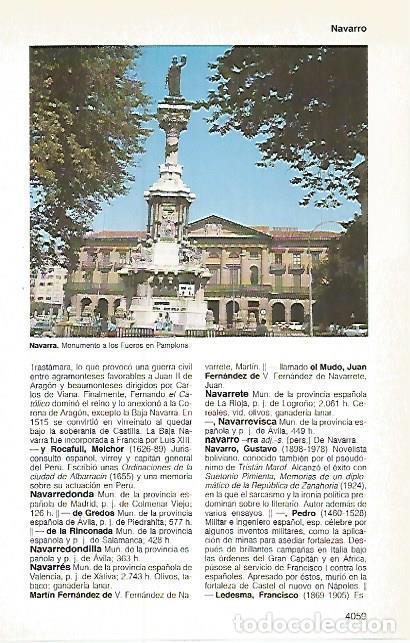 Postales: LAMINA 11261: Monumento a los Fueros en Pamplona - Varios