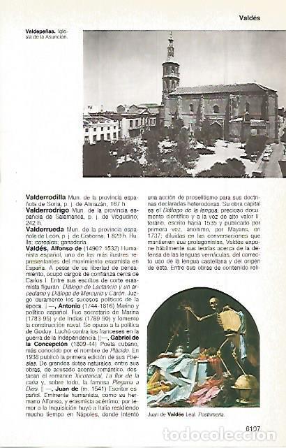 Postcards: LAMINA 11373: Iglesia de la Asuncion en Valdepe&ntilde;as y Postrimeria por Juan de Valdes - Varios