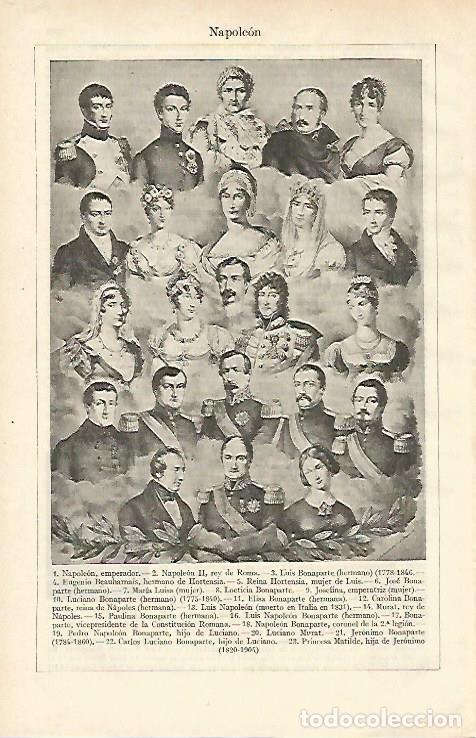 Postcards: LAMINA ESPASA 24655: Napoleon y su familia - Varios