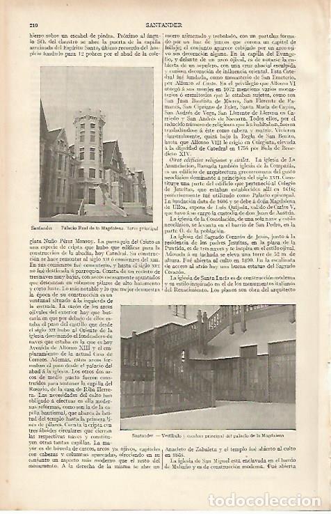 Postkarten: LAMINA ESPASA 19427: Palacio Real de la Magdalena en Santander - Varios