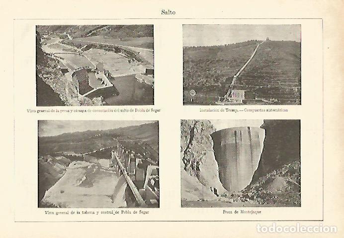Postais: LAMINA ESPASA 18214: Presa de Tremp de Montejaque y Pobla de Segur - Varios
