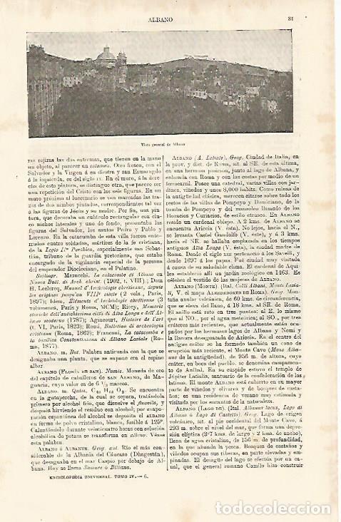 Postcards: LAMINA ESPASA 9930: Vista general de Albano - Varios