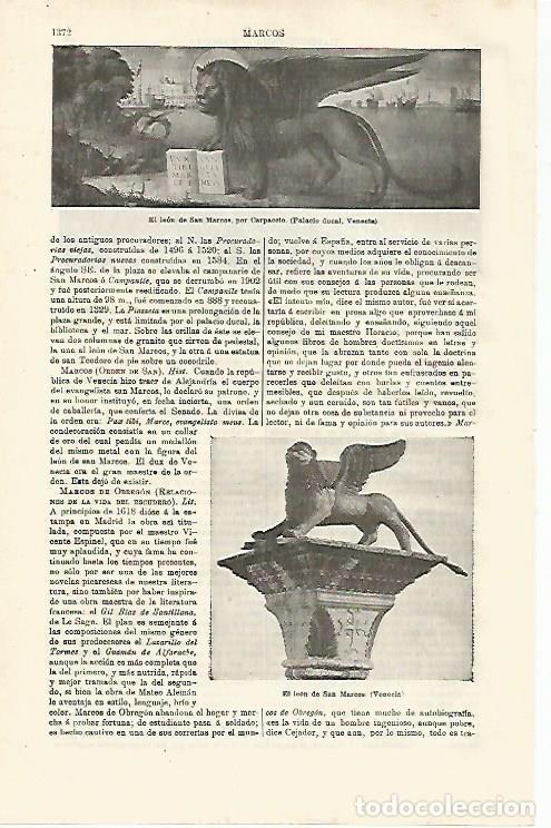 Postcards: LAMINA ESPASA 18743: El leon de San Marcos por Carpaccio - Varios