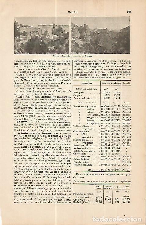 Postais: LAMINA ESPASA 4307: Balneario y ermita de Cardo Tarragona - Varios Autores