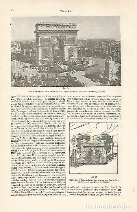 Cartoline: LAMINA ESPASA 20472: Desfile de los Aliados en 1918 en Paris - Varios