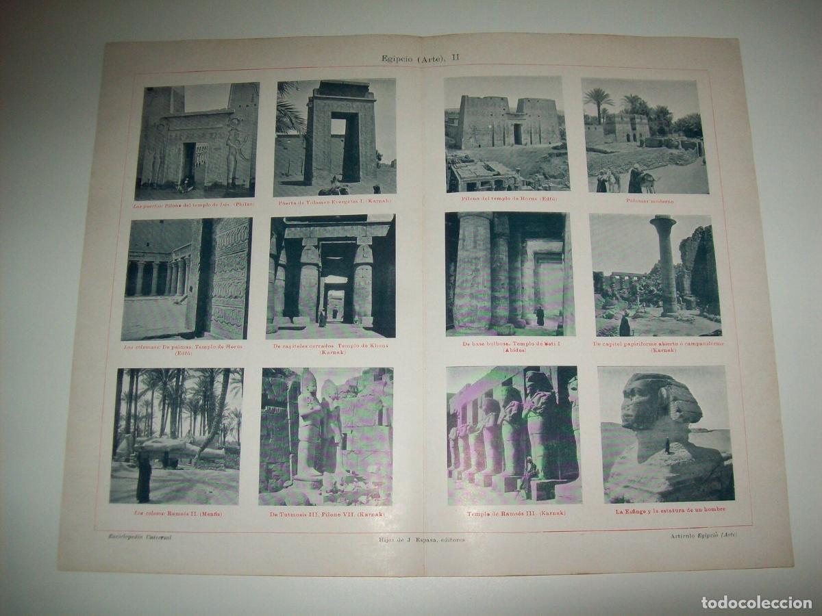 Postales: LAMINA ESPASA 6795: Ejemplos de arte del antiguo Egipto - Varios Autores