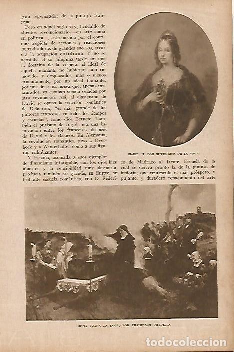 Postales: LAMINA BLANCO Y NEGRO 7818: Isabel II por Gutierrez de la Vega y Juana la Loca por Pradilla - Varios