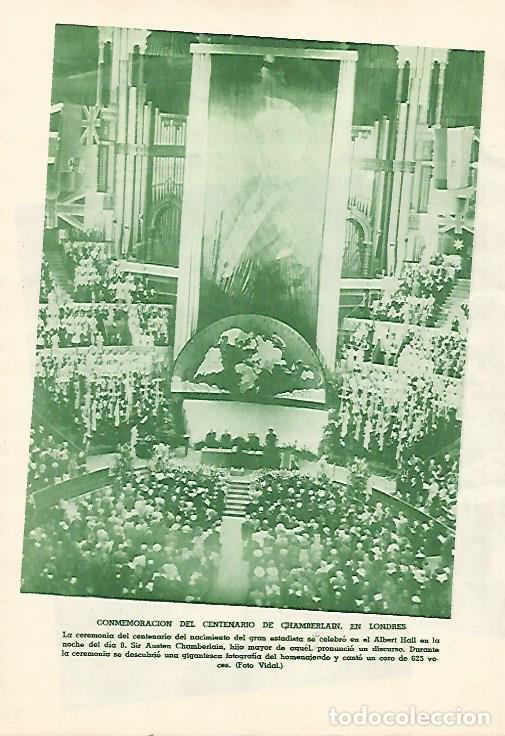 Postais: LAMINA BLANCO Y NEGRO 7918: Conmemoracion del Centenario de Chamberlain en Londres - Varios