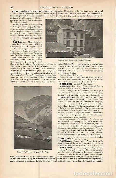 Postkarten: LAMINA ESPASA 10482: Vistas de Concejo de Ponga Oviedo - Varios