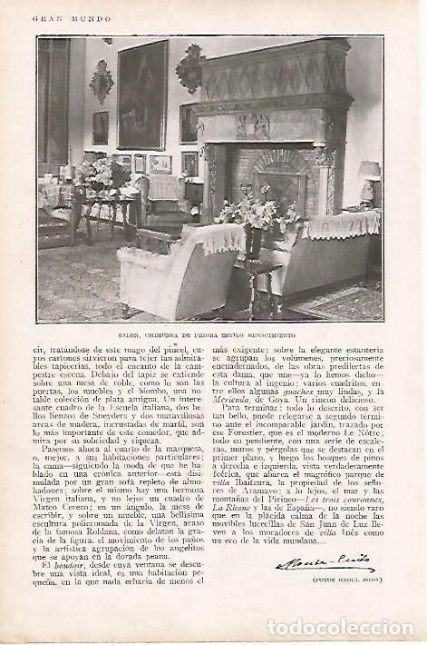 Postales: LAMINA BLANCO Y NEGRO 7885: Salon de la Villa Ines en Biarritz - Varios