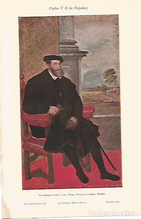 Postkarten: LAMINA ESPASA 4320: El emperador Carlos V por Tiziano - Varios Autores