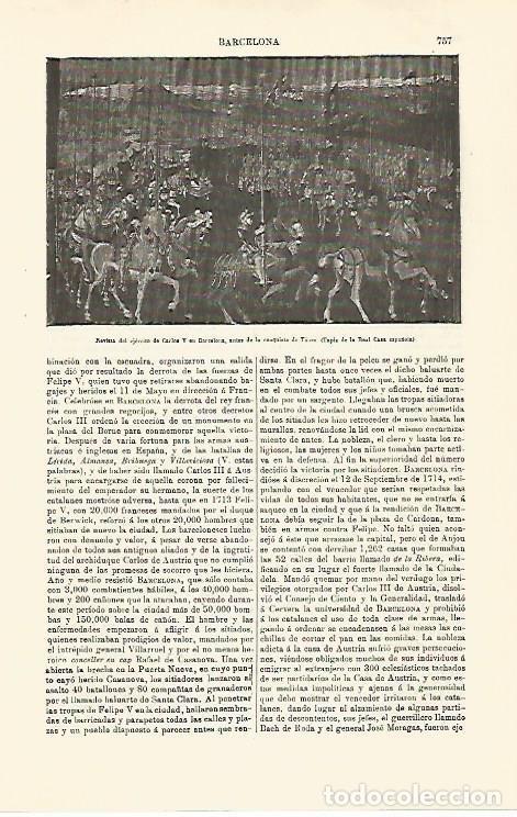 Postkarten: LAMINA ESPASA 30827: Tapiz de la Revista del ejercito de Carlos V en Barcelona - Varios