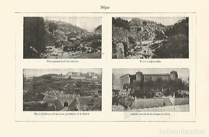 Postales: LAMINA ESPASA 30935: Vistas de Bejar Salamanca - Varios