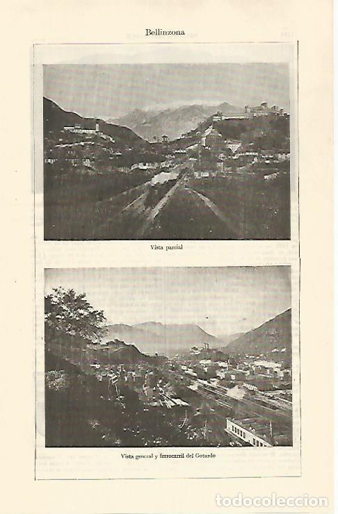 Postkarten: LAMINA ESPASA 30958: Vistas de Bellinzona Suiza - Varios