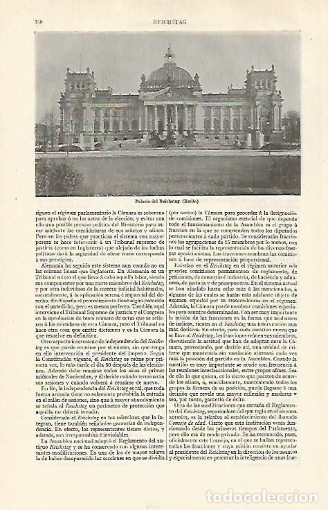 Postkarten: LAMINA ESPASA 30984: Palacio de Reichstag en Berlin - Varios