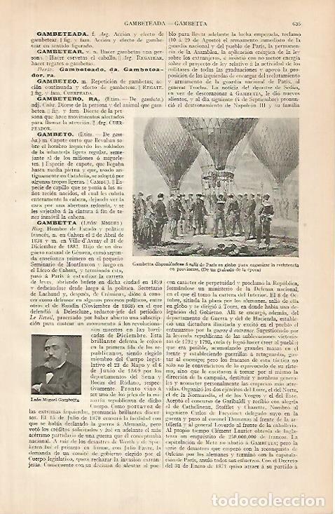 Cartes Postales: LAMINA ESPASA 24839: Gambetta en Paris - Varios